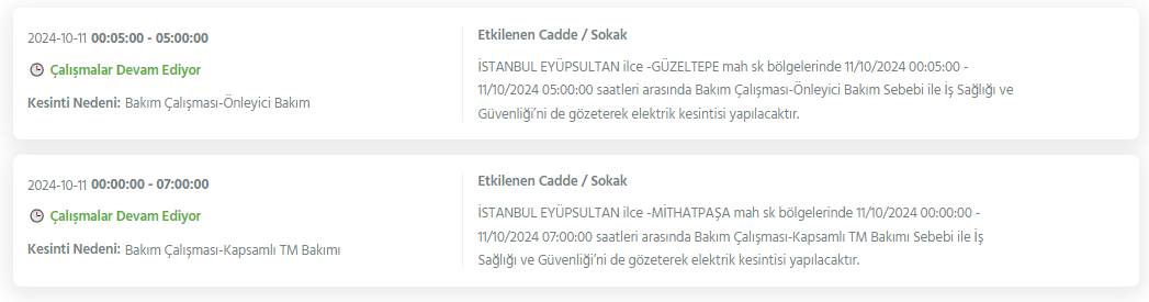 İstanbul'un 19 ilçesinde 8 saati bulacak elektrik kesintileri yaşanacak 11